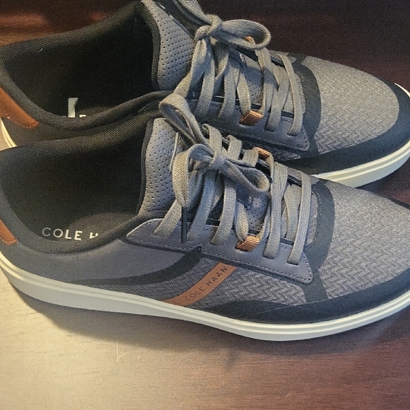 Cole Haan Men's Dark Gray and Brown Sneakers - Picture 1 of 5
